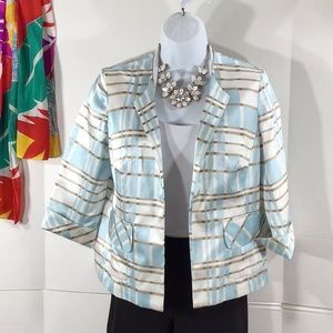 Pendleton silk blend open front jacket 8P